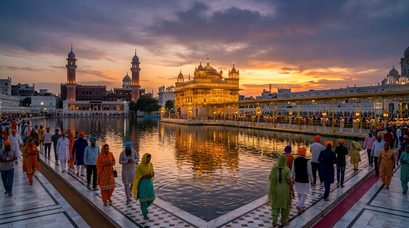 Golden Triangle with Golden Temple, Amritsar