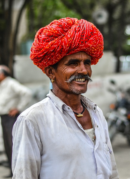 Traditional turbaned elder of Rajasthan