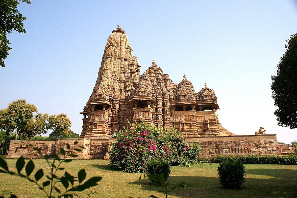 Intricately carved UNESCO World Heritage temples of Khajuraho in Madhya Pradesh