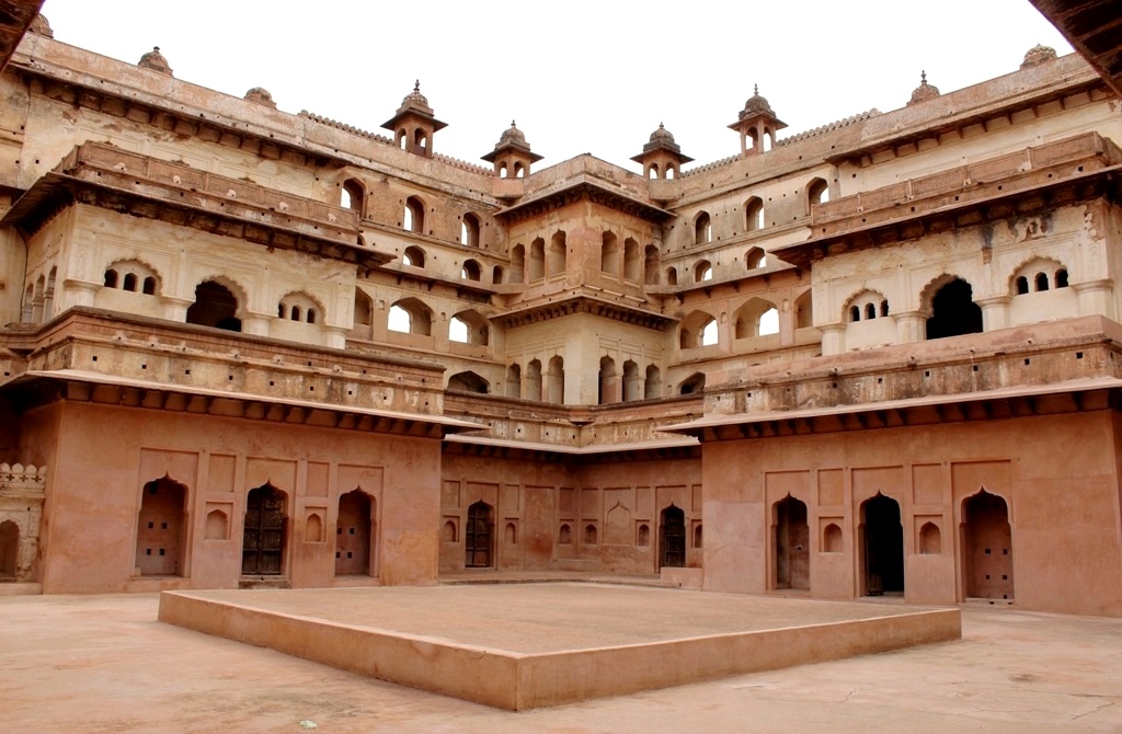 Riverside royal cenotaphs of Orchha on the Betwa River
